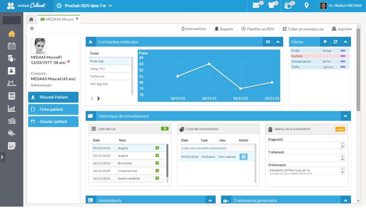 Dossier médical informatisé, flexible et ambulant